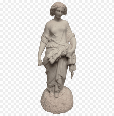 greek maiden sculpture Isolated Illustration in Transparent PNG