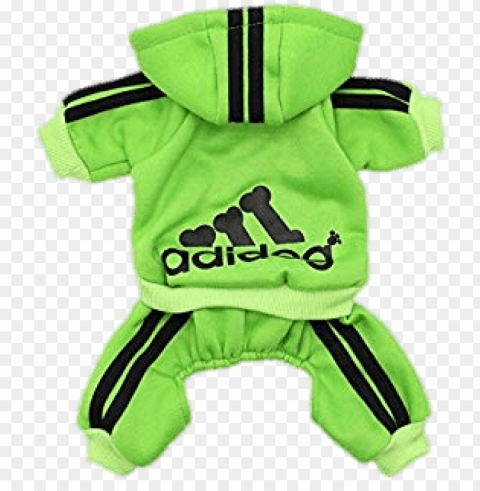 green adidog dog outfit PNG no watermark