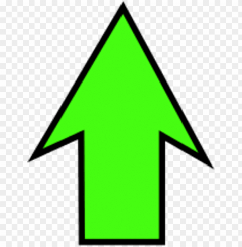 green arrow facing up PNG Isolated Object with Clarity
