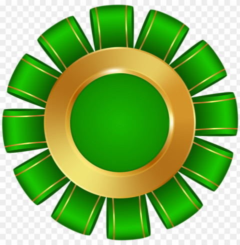 green badge rosette clipar Free PNG images with alpha transparency