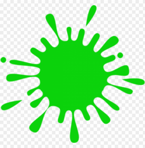 green circle paint splatter PNG transparent elements package