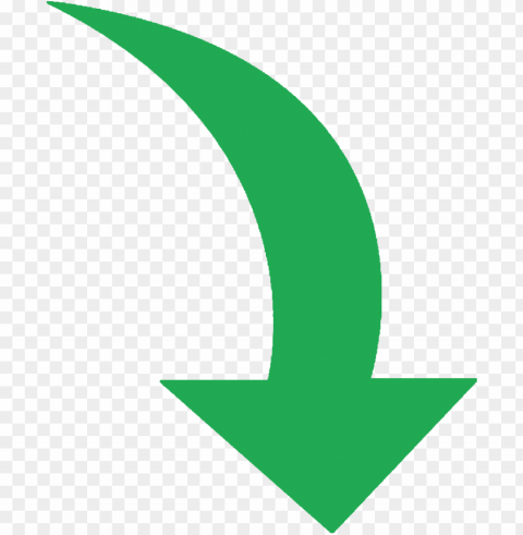 Green Curved Arrow Transparent PNG Images Collection