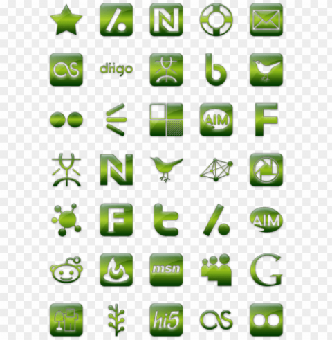 green jelly social media icon pack by webtreatsetc - social media icon green Transparent PNG Isolated Subject