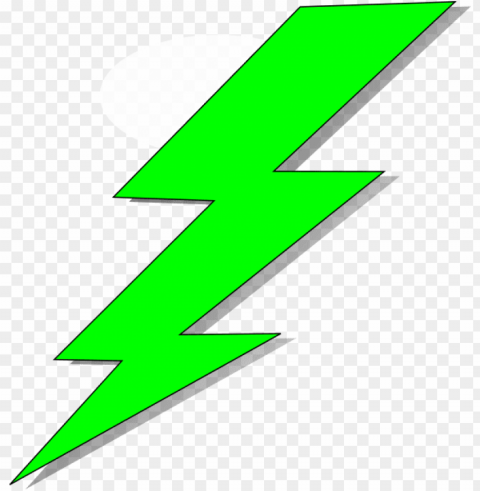 green lightning bolt Transparent PNG Illustration with Isolation