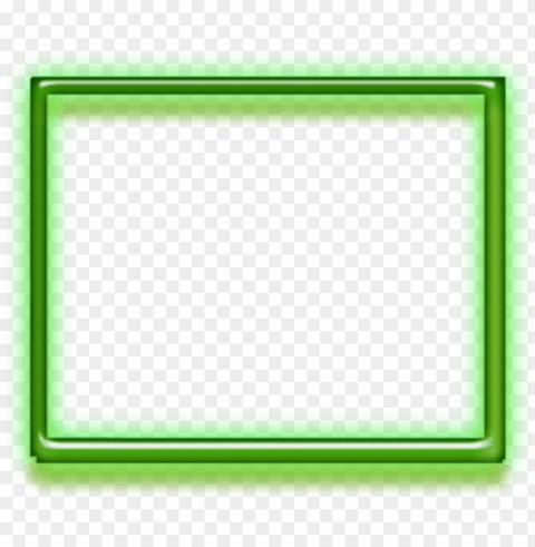 green neon frame Isolated Icon on Transparent Background PNG