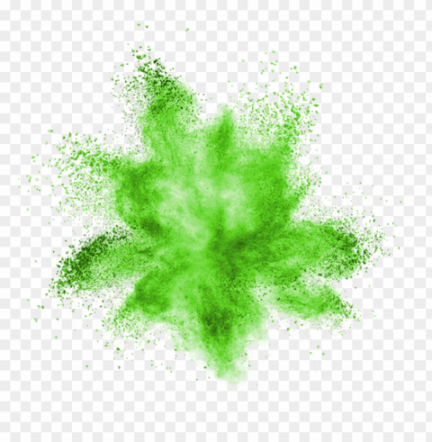 Green Powder Explosion Effect PNG Images Without Watermarks