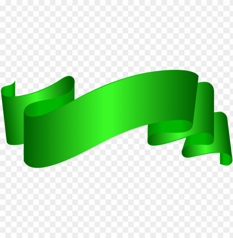 Green Ribbon PNG Clipart With Transparent Background