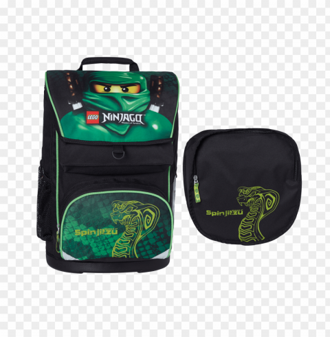 green school bag PNG Isolated Object with Clarity