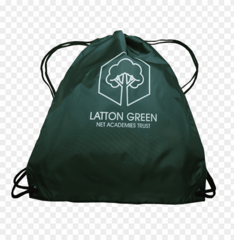 green school bag PNG Isolated Object with Clear Transparency