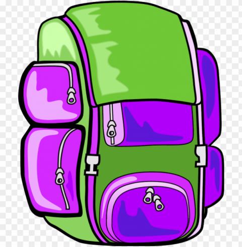 green school bag PNG photo with transparency