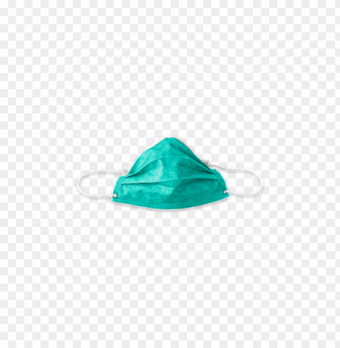 green surgical face mask PNG with isolated background