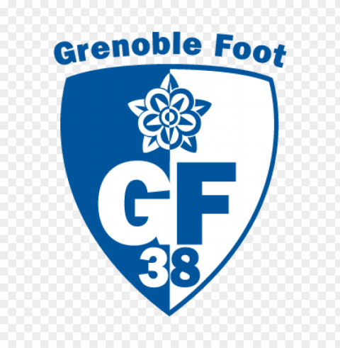 grenoble foot 38 vector logo Isolated Item with Clear Background PNG