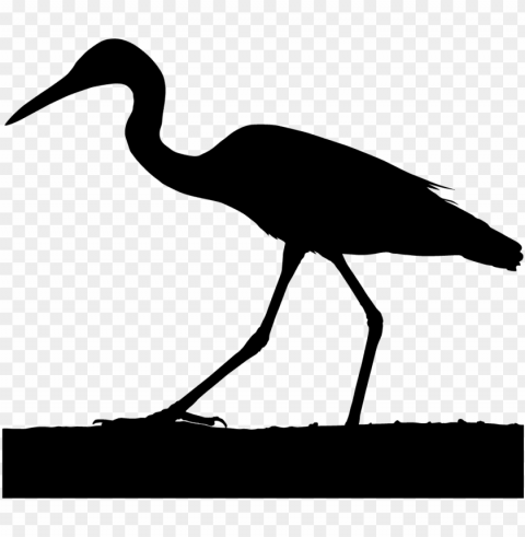 grey crane bird silhouette PNG files with no background assortment