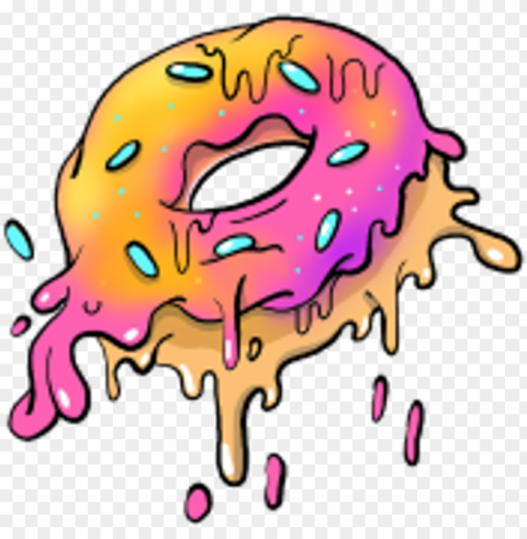 Grimeart Grime Cookie Colorful Ftestickers Food - Grime Art PNG Isolated Subject On Transparent Background