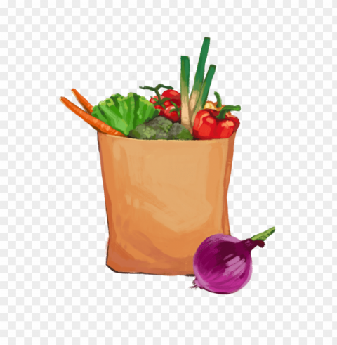 grocery bag PNG with transparent background for free