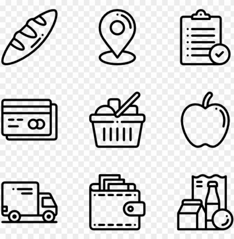 grocery icons - web design line icon PNG pictures without background