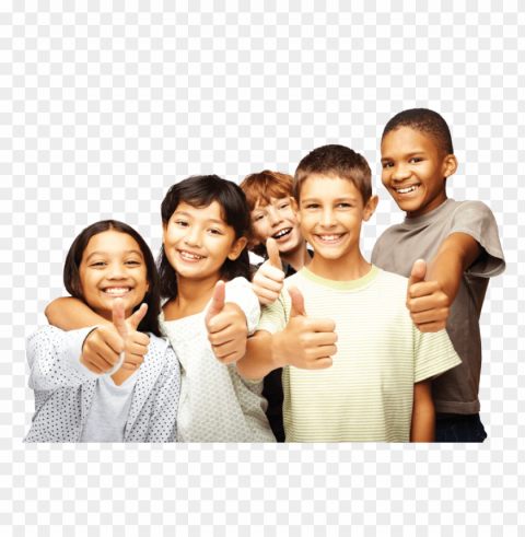 group of kids PNG with no background for free