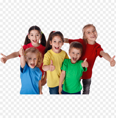 group of kids Isolated Object with Transparency in PNG