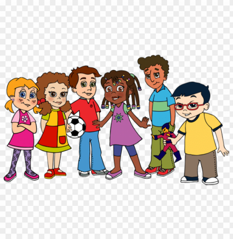 group of kids Isolated PNG Graphic with Transparency
