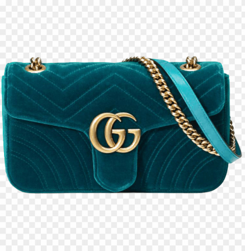 gucci gg marmont velvet bag Transparent Background Isolated PNG Item