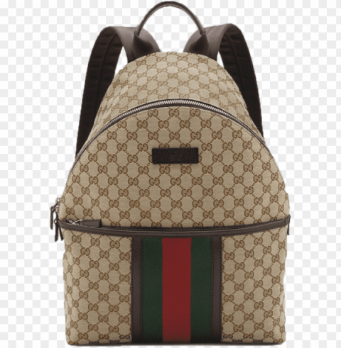 gucci original gg canvas backpack Transparent Background Isolation in PNG Image