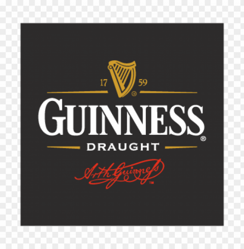 guiness draught eps logo vector PNG Graphic with Clear Background Isolation