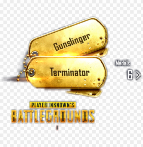 #gunslinger #terminator #badge #medal #pubg #players PNG Isolated Design Element with Clarity