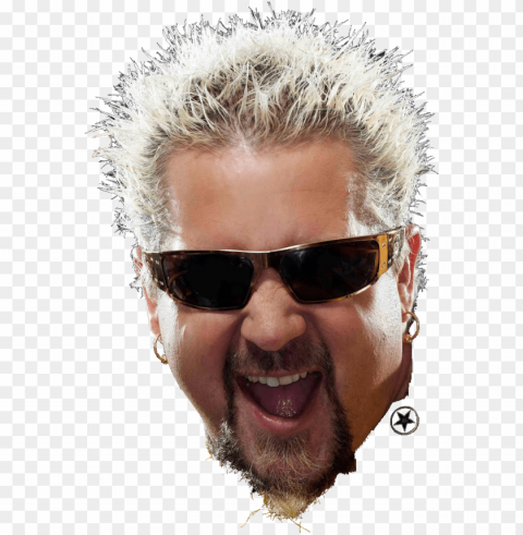 guy fieri sunglasses on head Transparent Background PNG Isolated Character