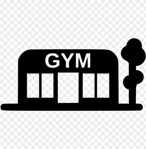 gym building sport training svg free- gym Isolated Icon on Transparent PNG