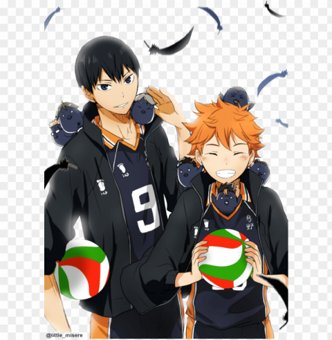 haikyuu hinata shoyo second generation little giant - kageyama tobio and hinata shoyo PNG files with no backdrop wide compilation