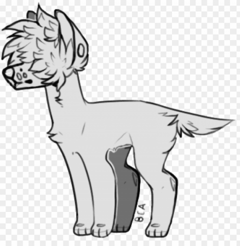 hair - dog with hair base Transparent PNG Isolated Object