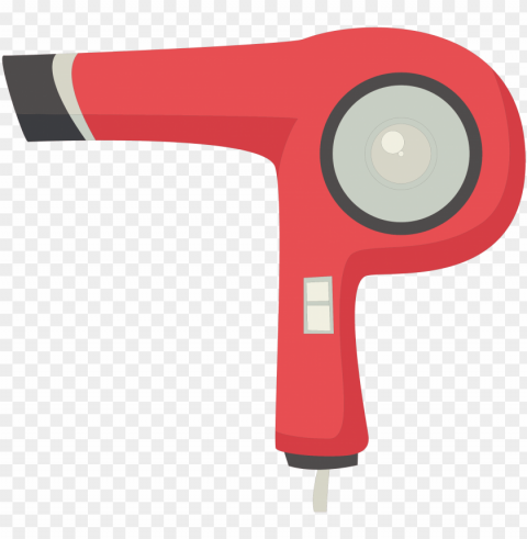 hair dryer clip art black and white stock - hair dryer animasi Transparent Background Isolated PNG Item