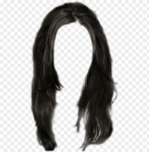 hair hairblack black wig peruca lace - cabello largo hombre png photosho Isolated Artwork on Transparent Background