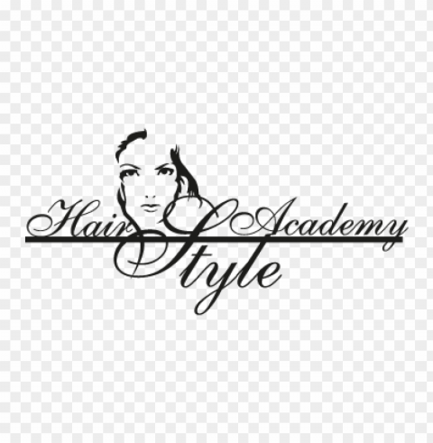 hair style academy vector logo free PNG artwork with transparency