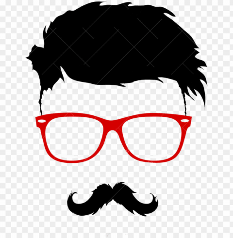 hairstyle vector bun graphics moustache beard - beard and moustache clipart PNG Image Isolated with Clear Transparency