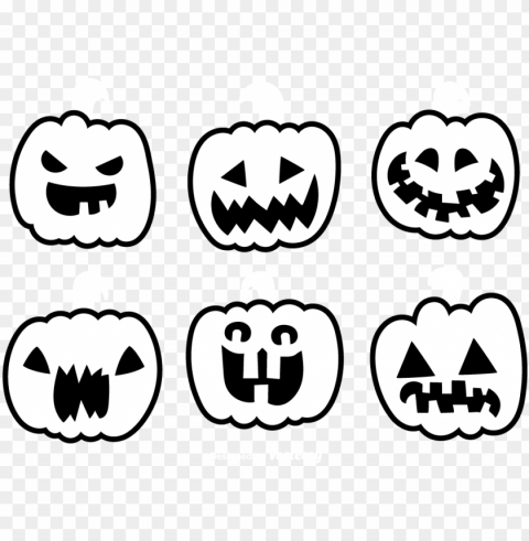 halloween boo happy halloween pumpkin buttercup - kids pumpkin faces PNG files with no background bundle