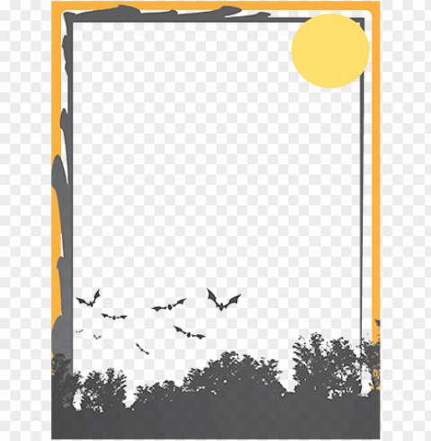 halloween photo frame border with flying bats - halloween paper border High-resolution transparent PNG images variety