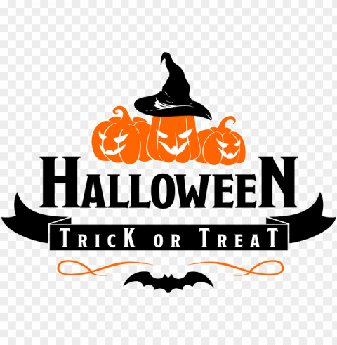 halloween trick or treat logo Clear Background Isolated PNG Icon