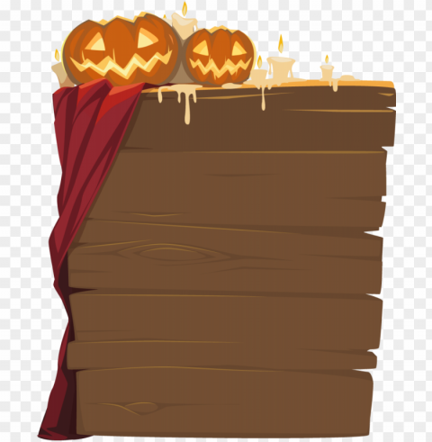 halloween wooden sign Isolated Design Element in HighQuality PNG