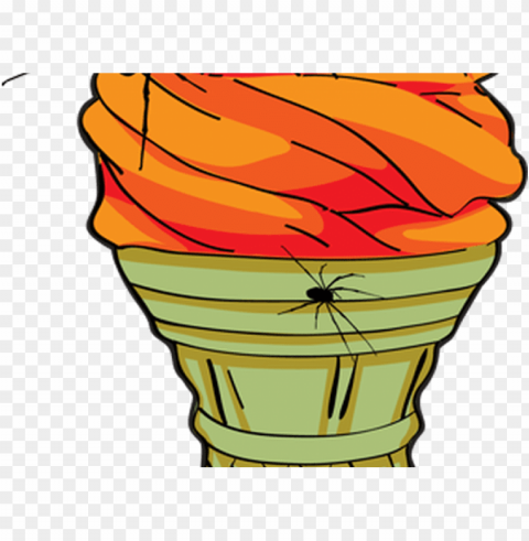 Halloweendessert - Halloween Ice Cream Cone PNG Graphic With Clear Isolation