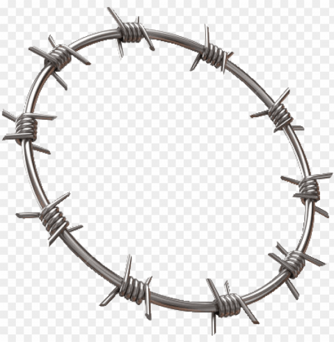 halo barbedwire barbed wire circle angel grunge goth - fence wire circle PNG with clear background extensive compilation