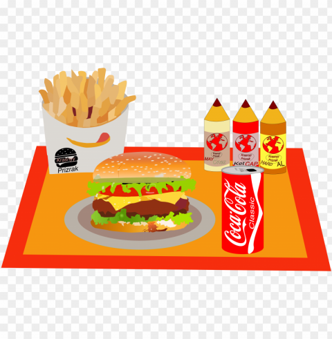 hamburger menu - french fries PNG images for mockups