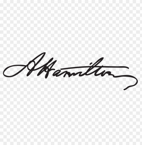 Hamilton Signature High Resolution PNG Isolated Illustration