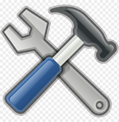 hammer and wrench tools icon hd PNG without watermark free