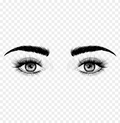 Hand drawn eyes PNG transparent graphic