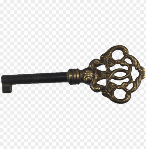 hand aged solid brass key - old style keys PNG graphics for free