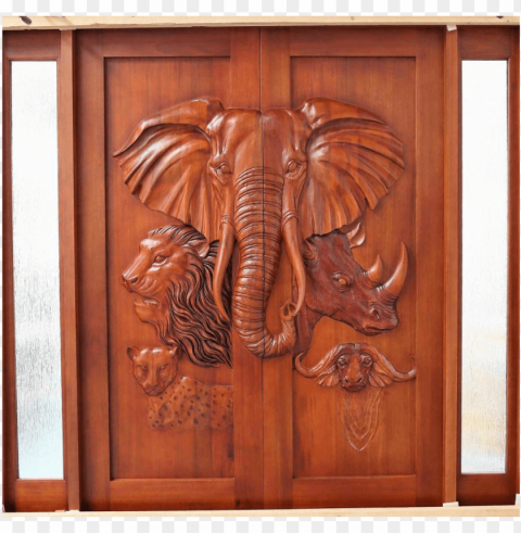 hand carved wood eh - hand carved wooden door Isolated Character in Transparent PNG Format