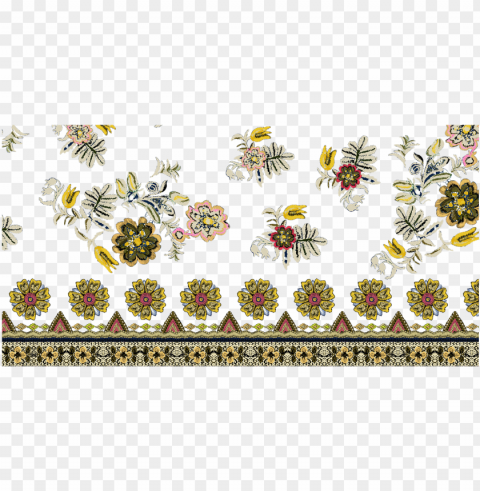 Hand Embroideryembroidery Designborder Designhand - Motif Transparent PNG Isolated Element