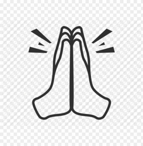 hand emoji clipart pray - prayer hands emoji vector Transparent PNG images for digital art