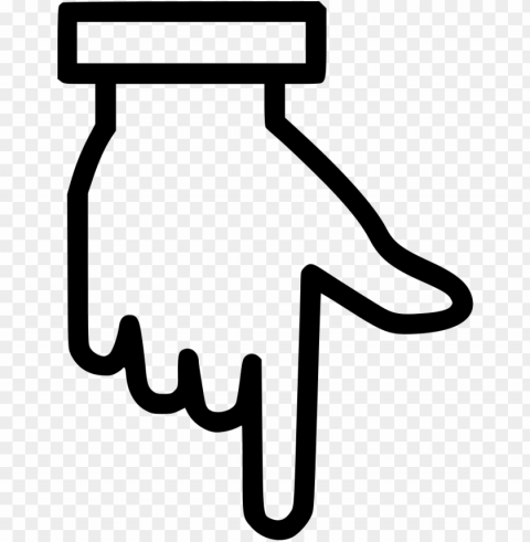 hand finger pointing down - clip art pointed hand PNG transparency images